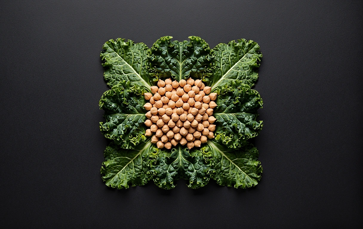 Čerstvé suroviny v geometrickom usporiadaní